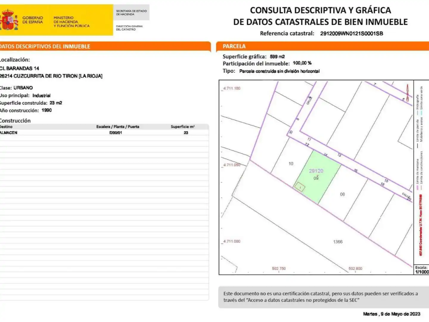 Urbanizable en venta en Calle Barandas, 14, Cuzcurrita de Río Tirón Urbanizable en venta en Cuzcurrita de Río Tirón