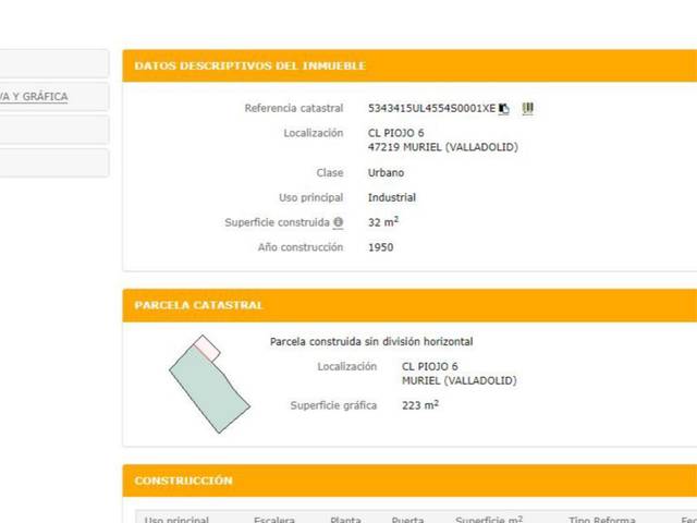 Terreno en Venta en Calle del Piojo, 6 en Muriel