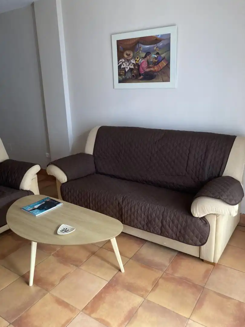 Apartament de lloguer a Calle Playas de la Ensenada, 28, Almerimar Sala d'estar de Apartament de lloguer en El Ejido amb Aire condicionat, Moblat i Rentadora