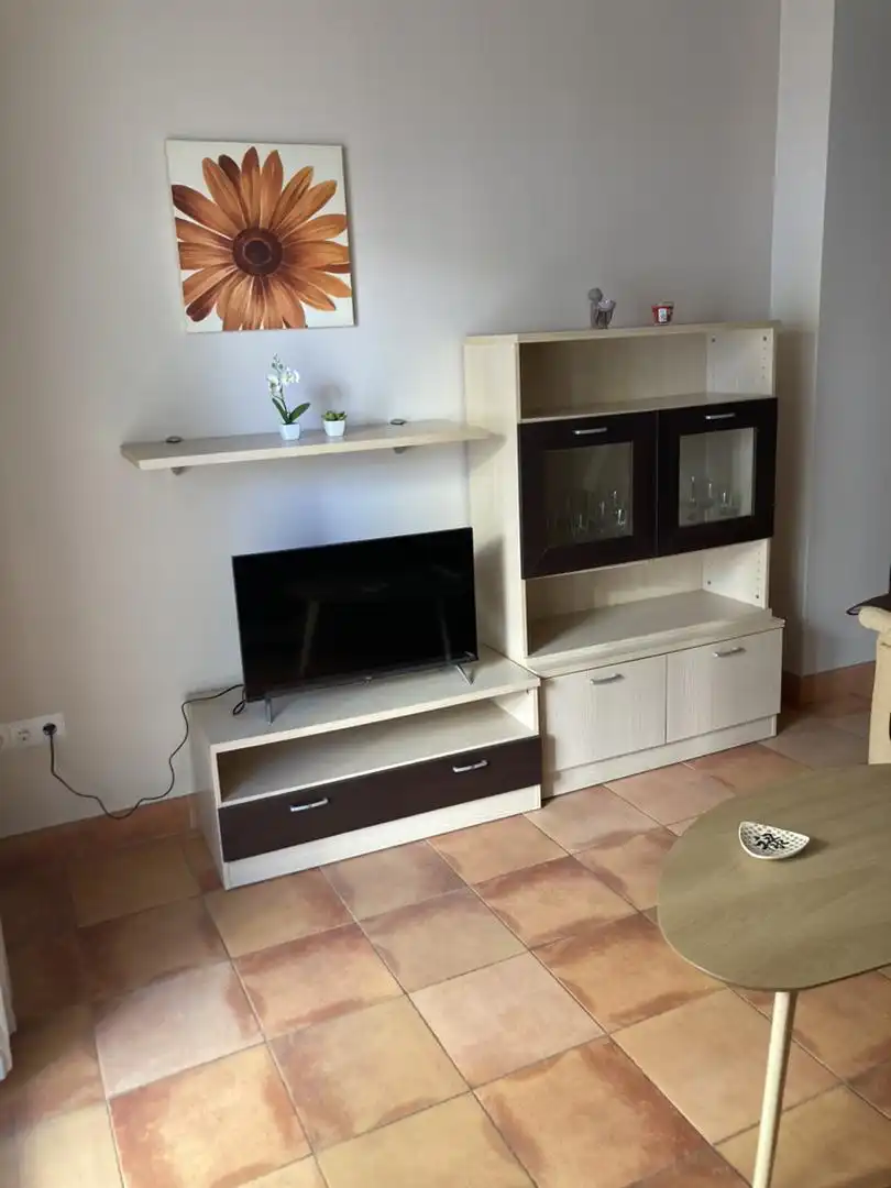 Apartament de lloguer a Calle Playas de la Ensenada, 28, Almerimar Sala d'estar de Apartament de lloguer en El Ejido amb Aire condicionat, Moblat i Rentadora