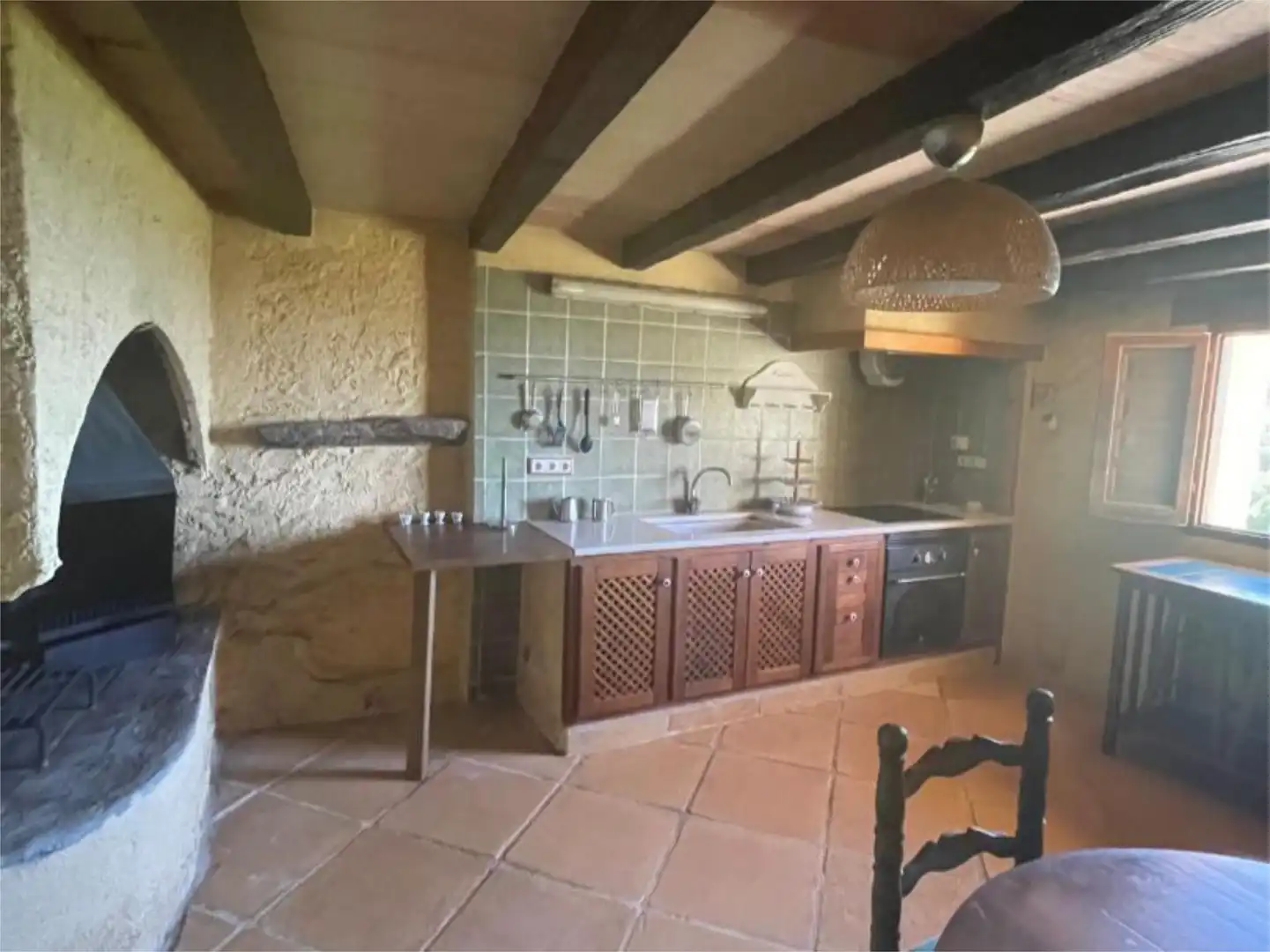 Küche von Country house zum Verkauf in Fogars de Montclús mit Terrasse