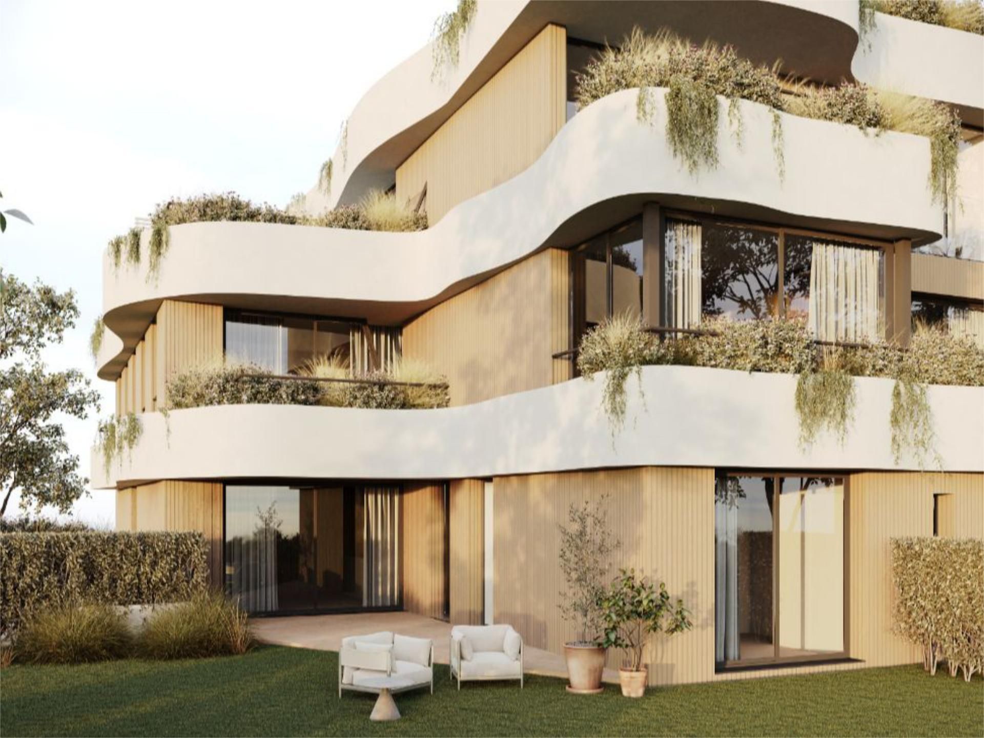 Vista exterior de Pis en venda en Palamós amb Aire condicionat, Terrassa i Piscina
