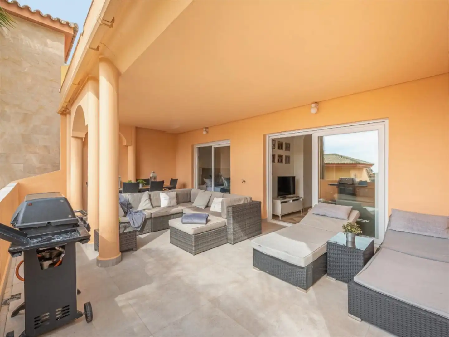 Terrassa de Apartament de lloguer en Marbella amb Aire condicionat, Calefacció i Jardí privat