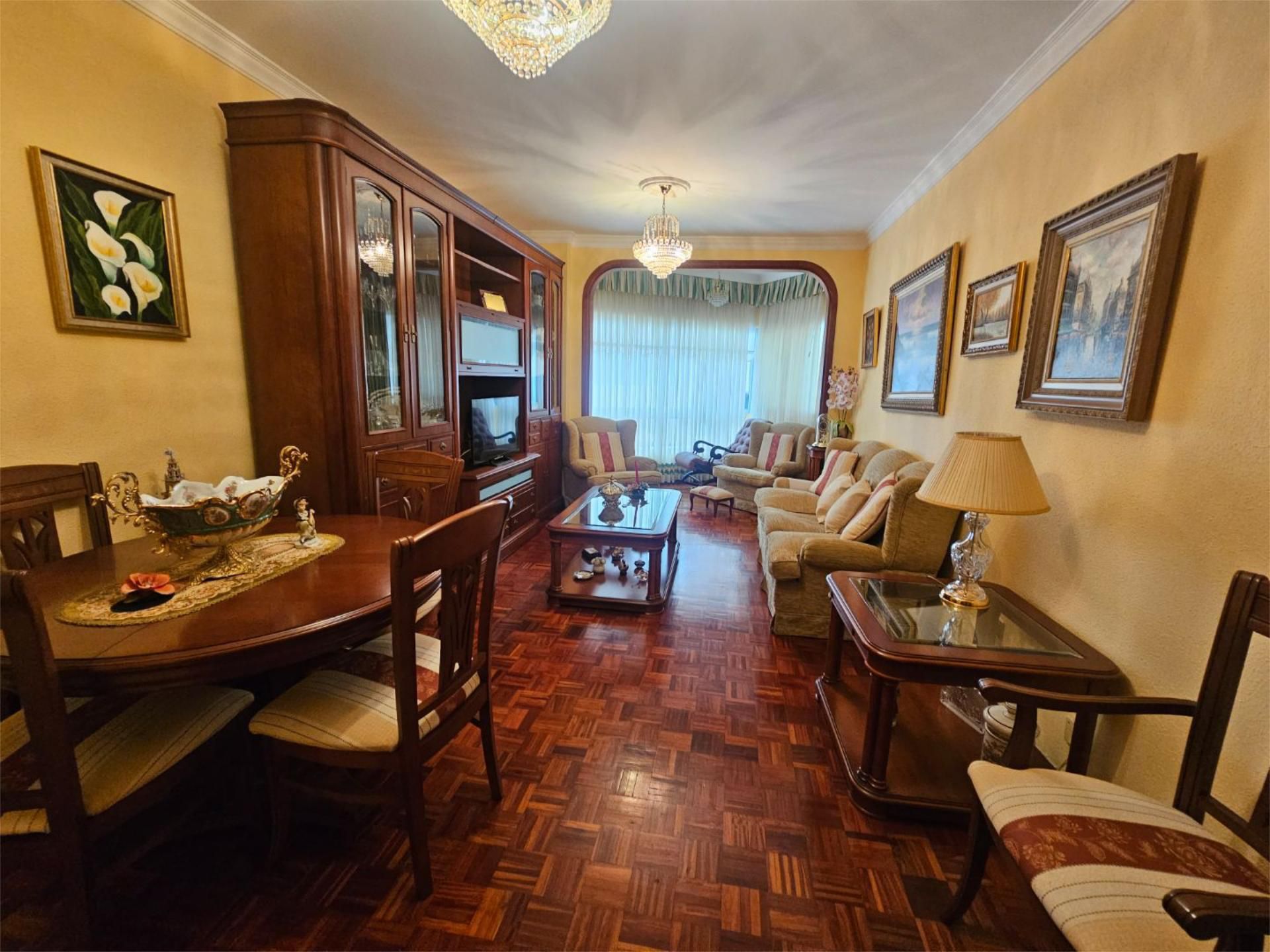 Sala de estar de Piso en venta en Las Palmas de Gran Canaria con Parquet y Balcón