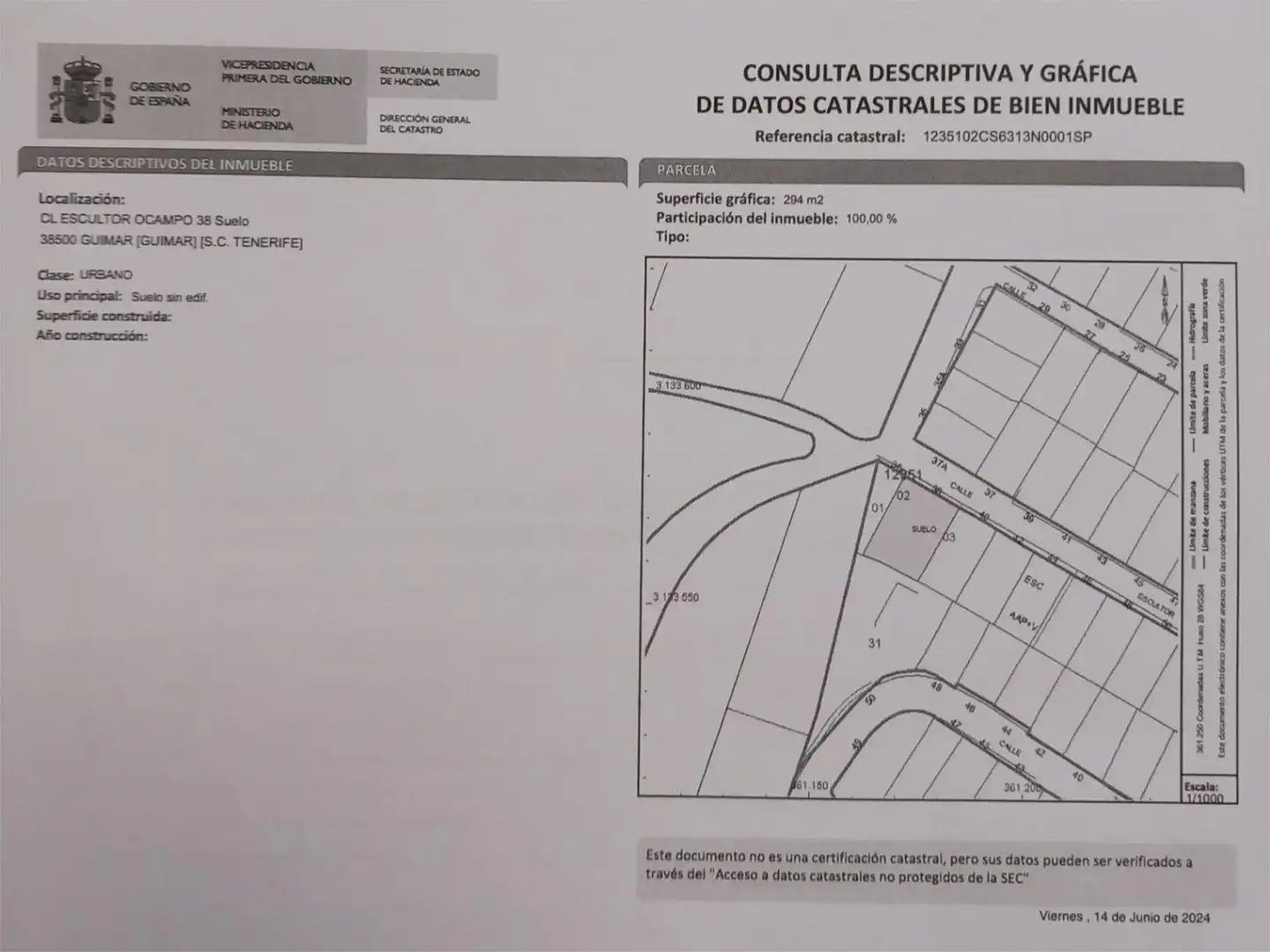 Constructible Land for sale in Güímar
