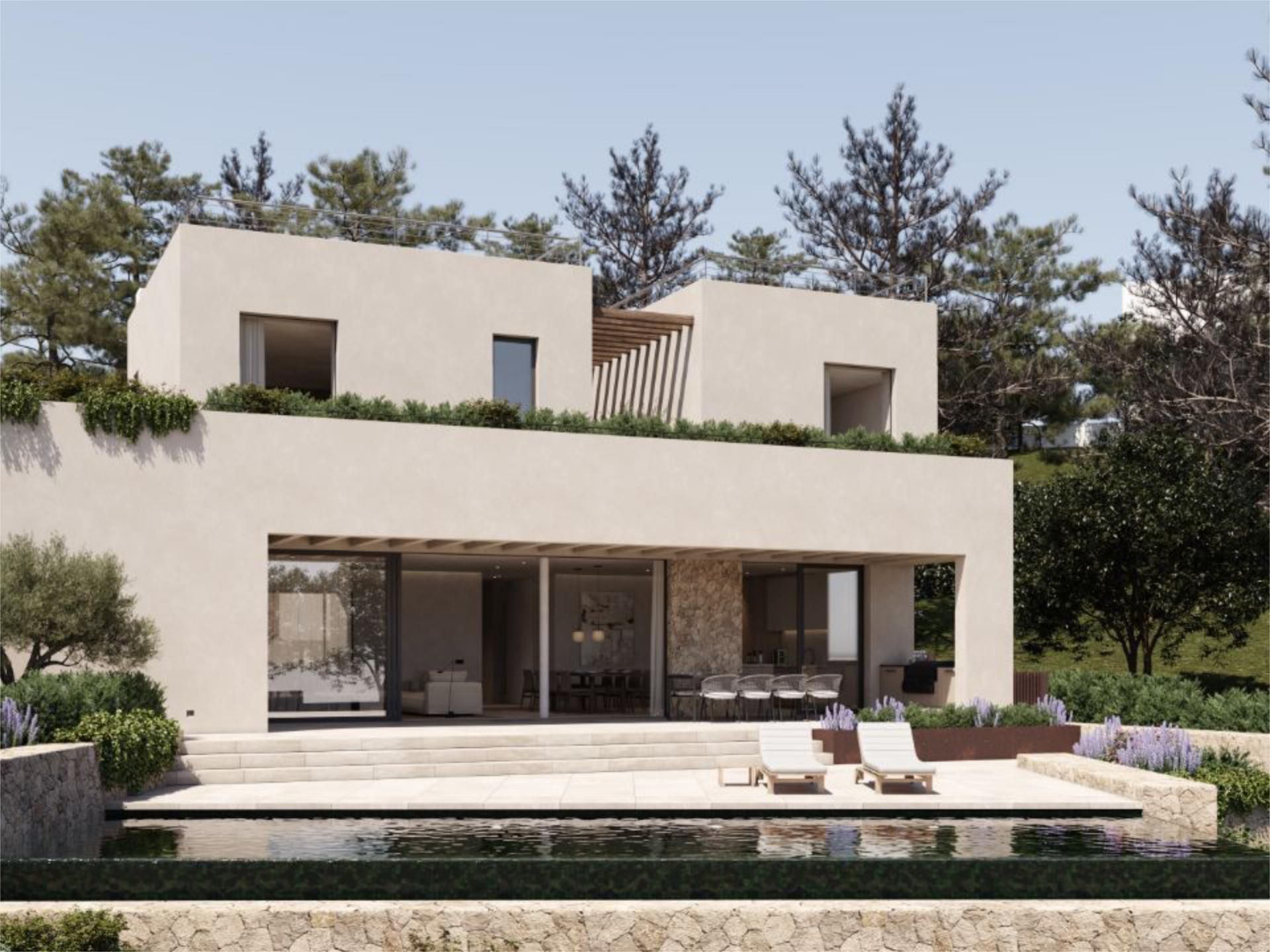 Vista exterior de Casa o xalet en venda en Calvià amb Aire condicionat, Terrassa i Piscina