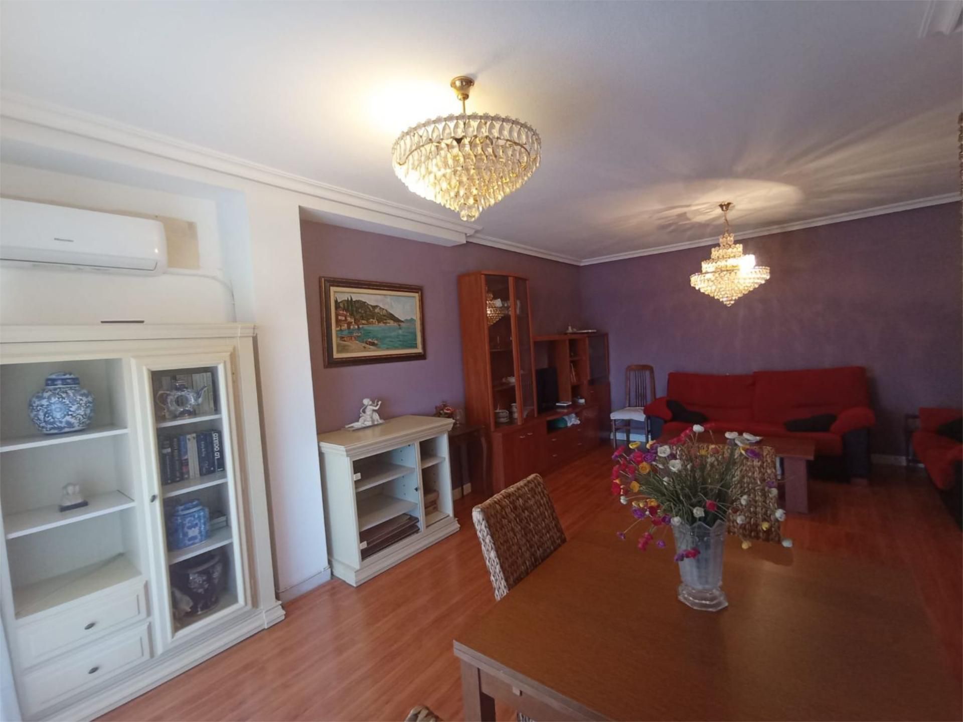 Living room of Flat to share in  Murcia Capital  with Air Conditioner, Parquet flooring and Terrace