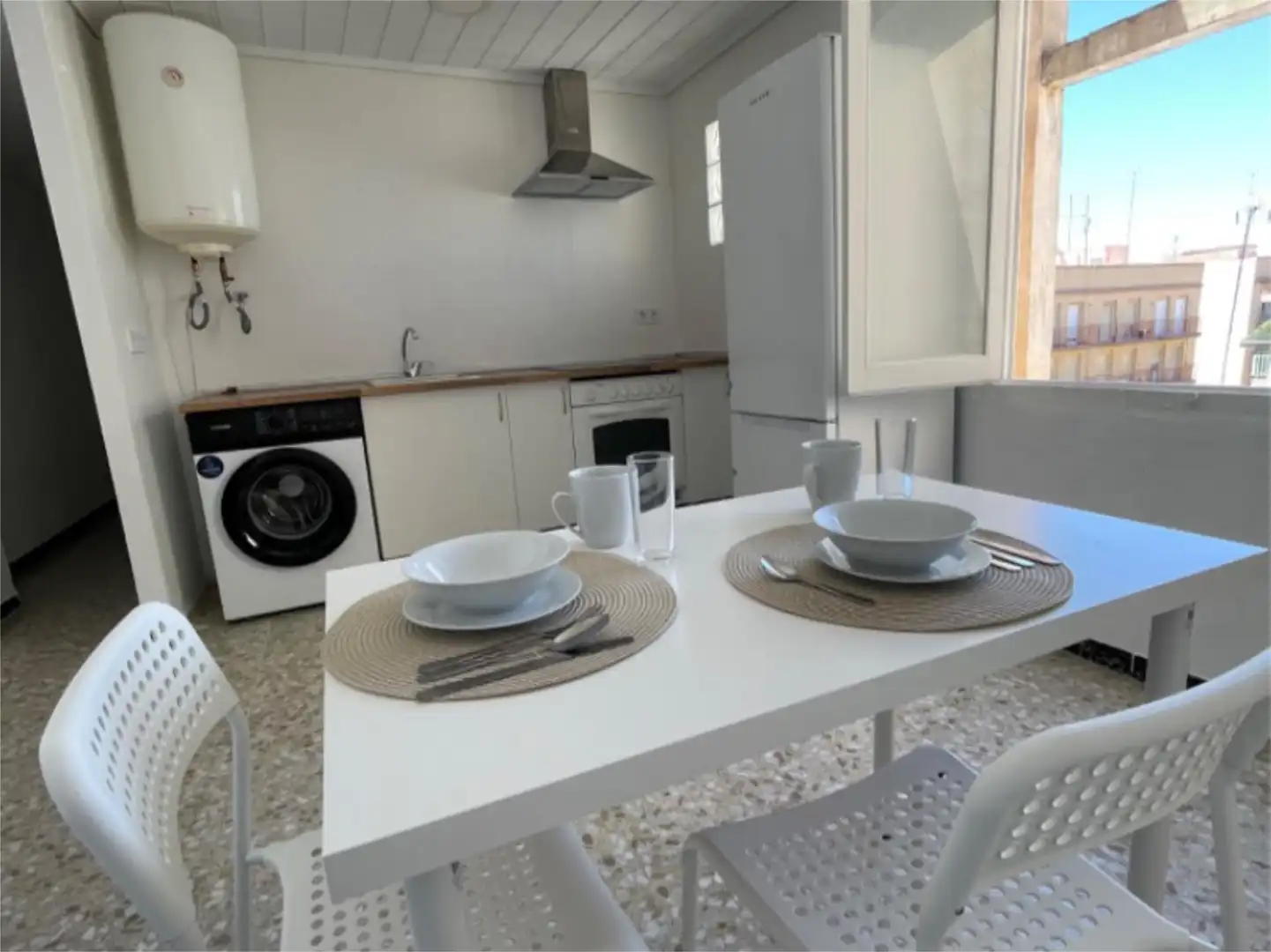 Kitchen of Study for share in Elche / Elx  with Furnished, Oven and Washing machine
