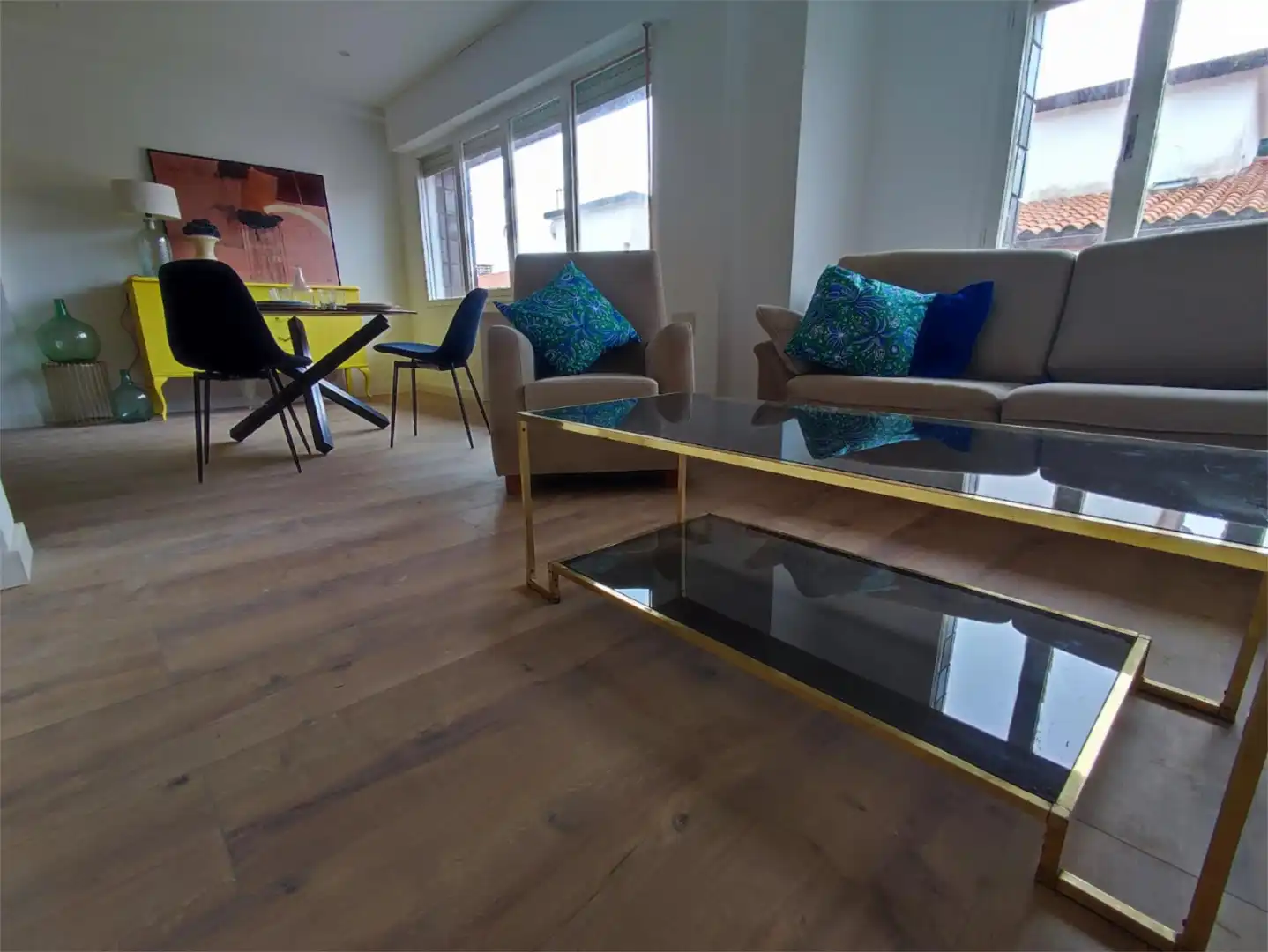 Sala de estar de Piso de alquiler en Carreño con Calefacción, Parquet y Amueblado