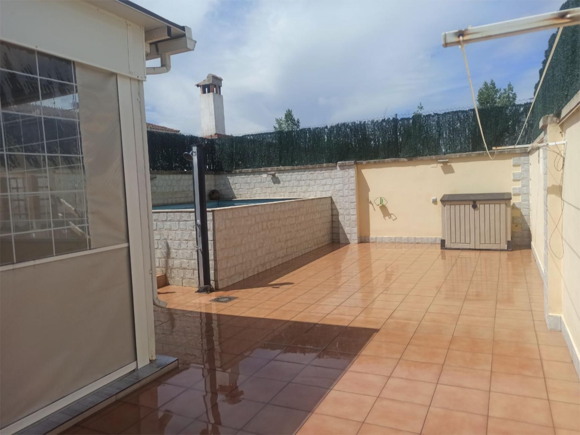 Terrace of Single-family semi-detached for sale in Madrigalejo  with Air Conditioner, Swimming Pool and Furnished