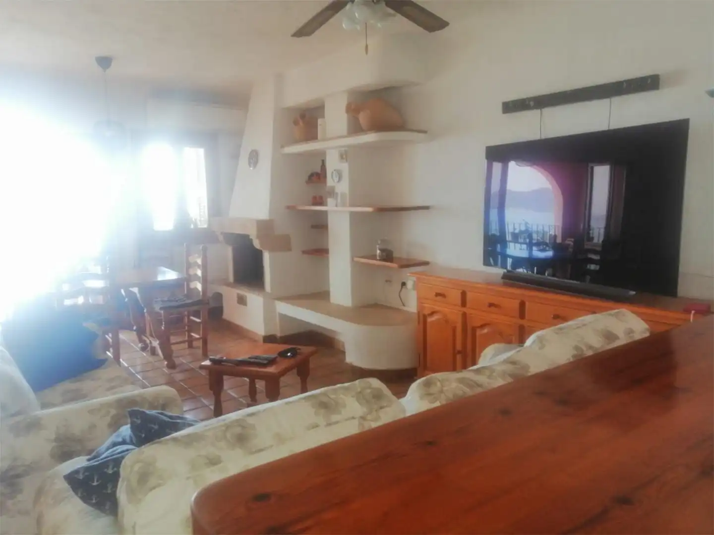 Wohnzimmer von Wohnungen zur Miete in Mazarrón mit Klimaanlage und Balkon