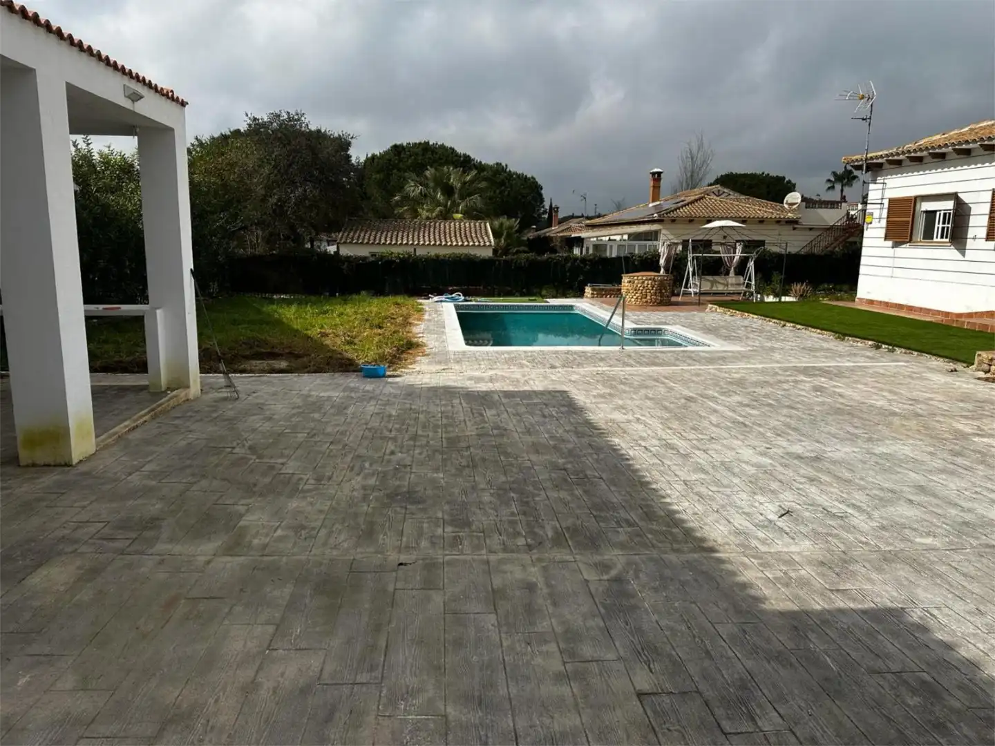 Casa o chalet en venta en Calle Ciprés, 8, Dehesa - Monacilla Piscina de Casa o chalet en venta en Aljaraque con Aire acondicionado, Terraza y Piscina