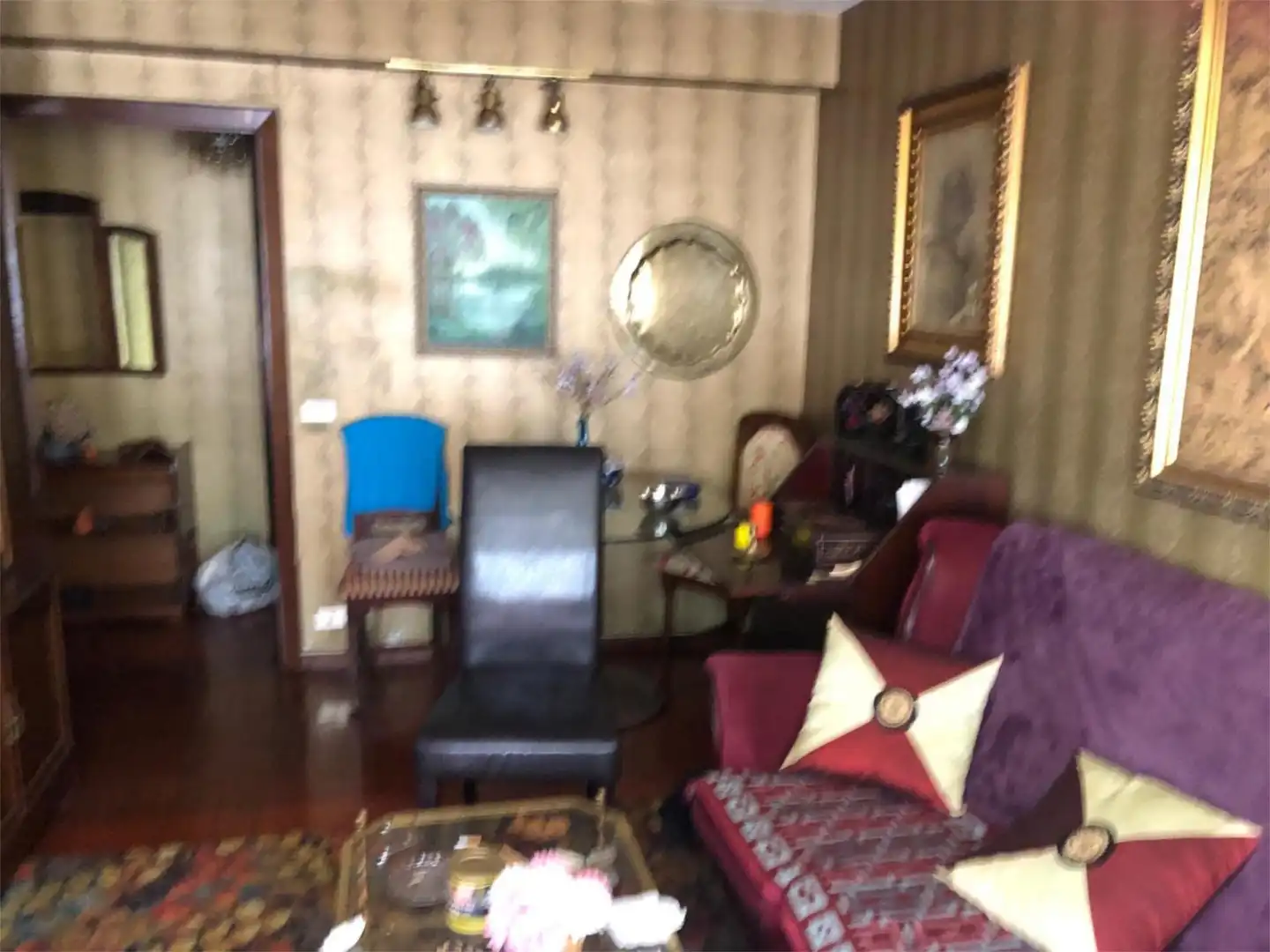 Sala de estar de Piso de alquiler en Vigo  con Calefacción, Parquet y Terraza