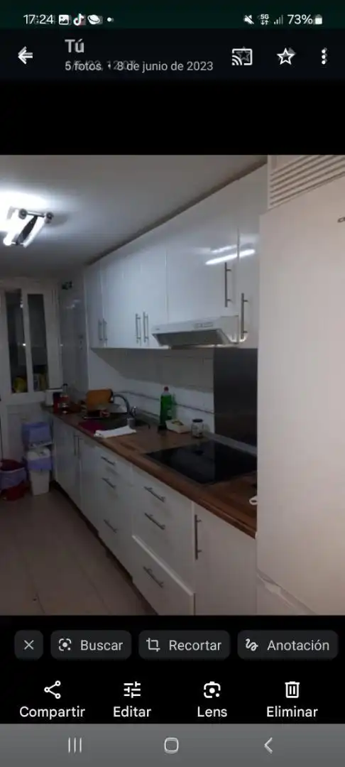 Küche von Wohnung zur untervermieten in Madrid mit Heizung, Parkett und Möbliert