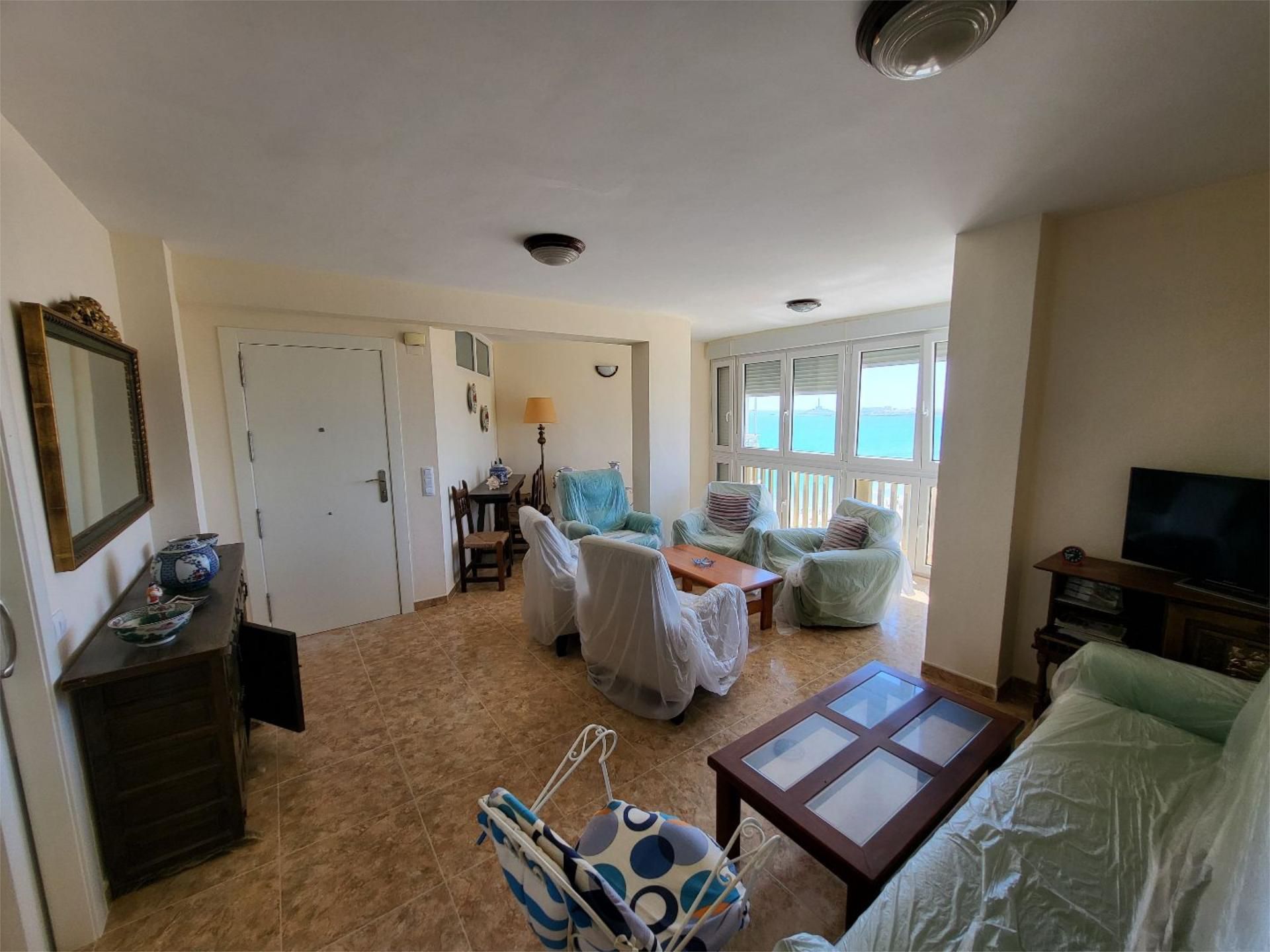 Living room of Flat for sale in La Manga del Mar Menor  with Private garden, Furnished and Community parking