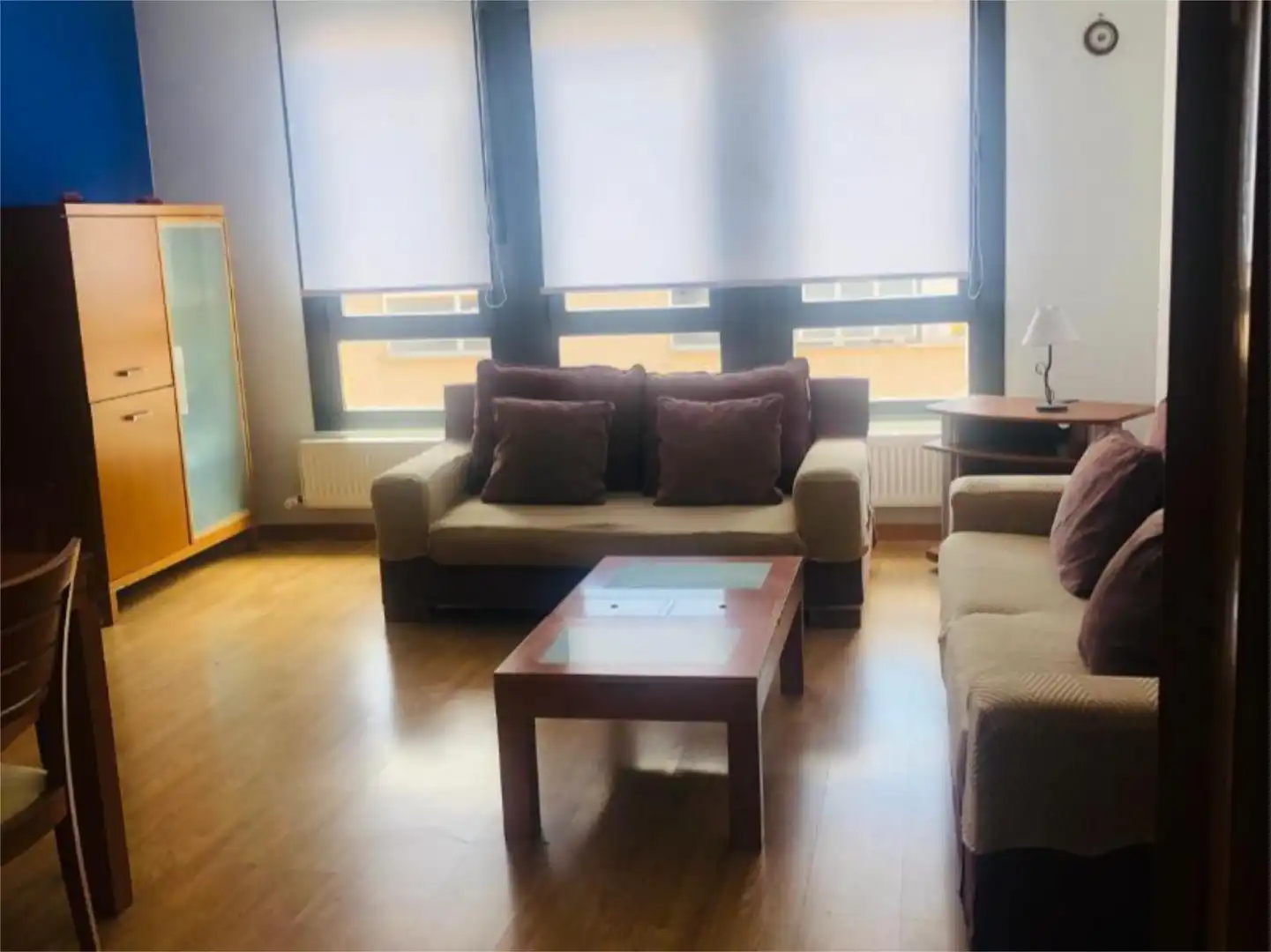 Living room of Flat for share in Tudela  with Heating, Parquet flooring and Terrace