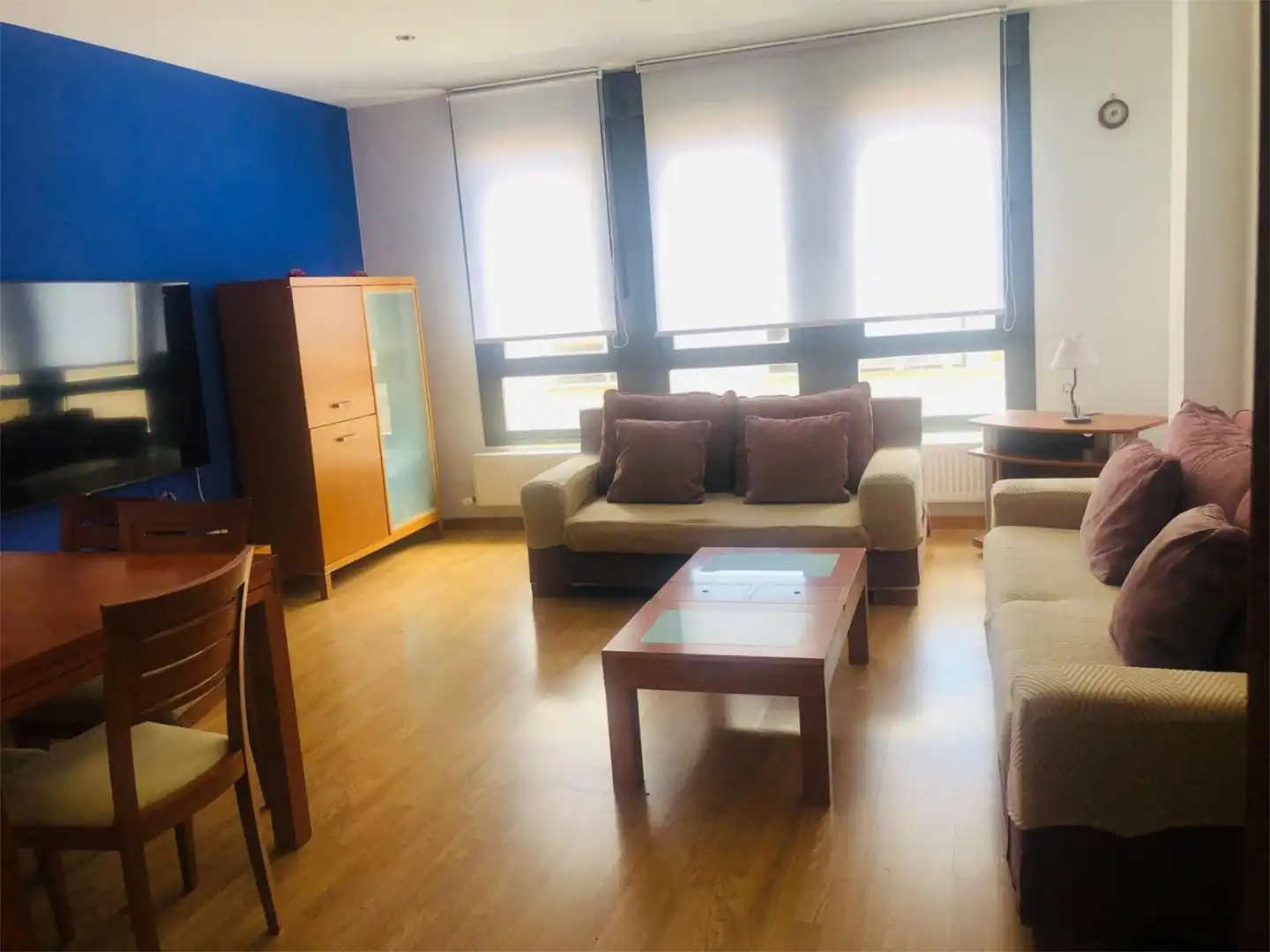 Living room of Flat for share in Tudela  with Heating, Parquet flooring and Terrace