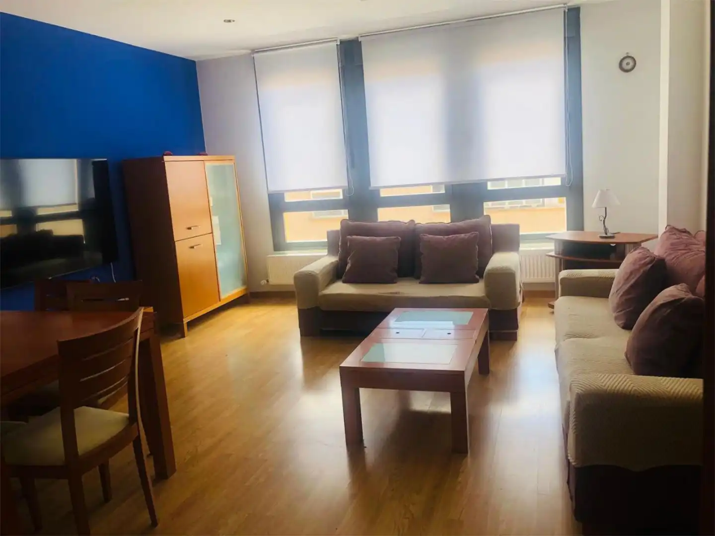 Living room of Flat for share in Tudela  with Heating, Parquet flooring and Terrace