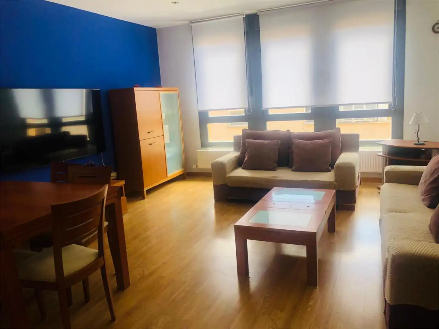 Living room of Flat for share in Tudela  with Heating, Parquet flooring and Terrace