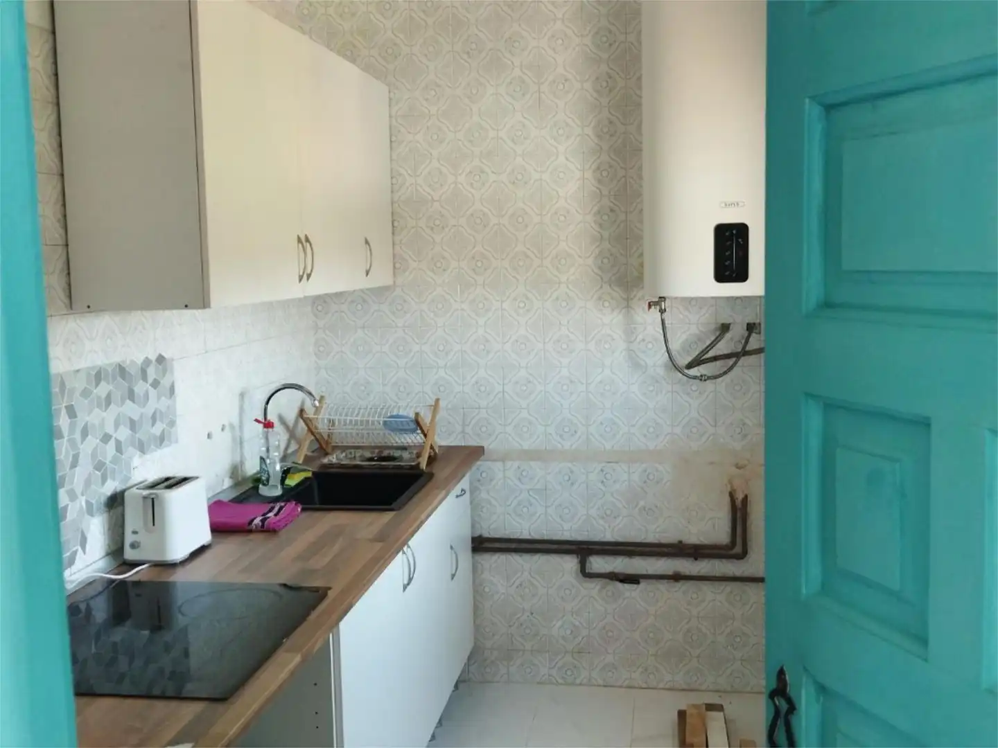 Cuina de Apartament en venda en Sagunto / Sagunt amb Aire condicionat, Calefacció i Jardí privat