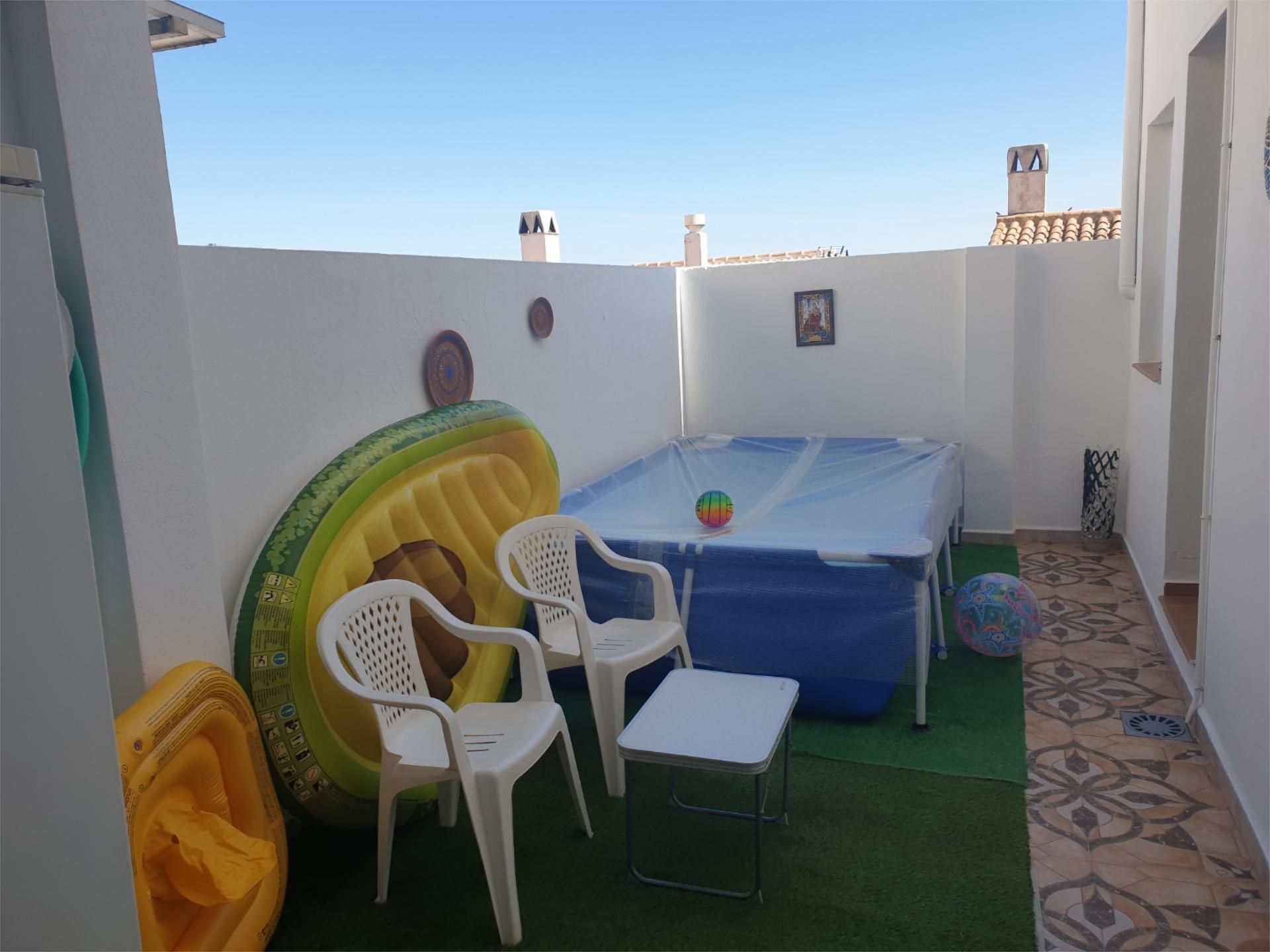 Terrassa de Casa adosada en venda en Cuevas de San Marcos amb Aire condicionat, Calefacció i Moblat