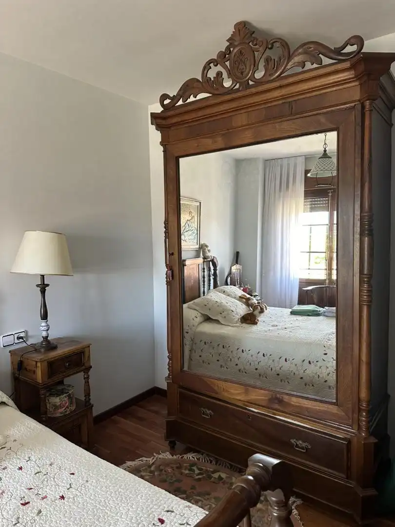 Bedroom of Houses for sale in Villamartín de Don Sancho  with Heating, Parquet flooring and Storage room