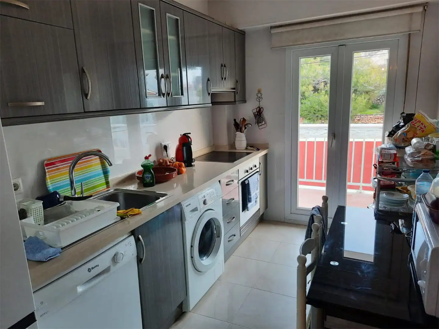 Cocina de Piso de alquiler en Moraira con Calefacción, Lavadora y Microondas