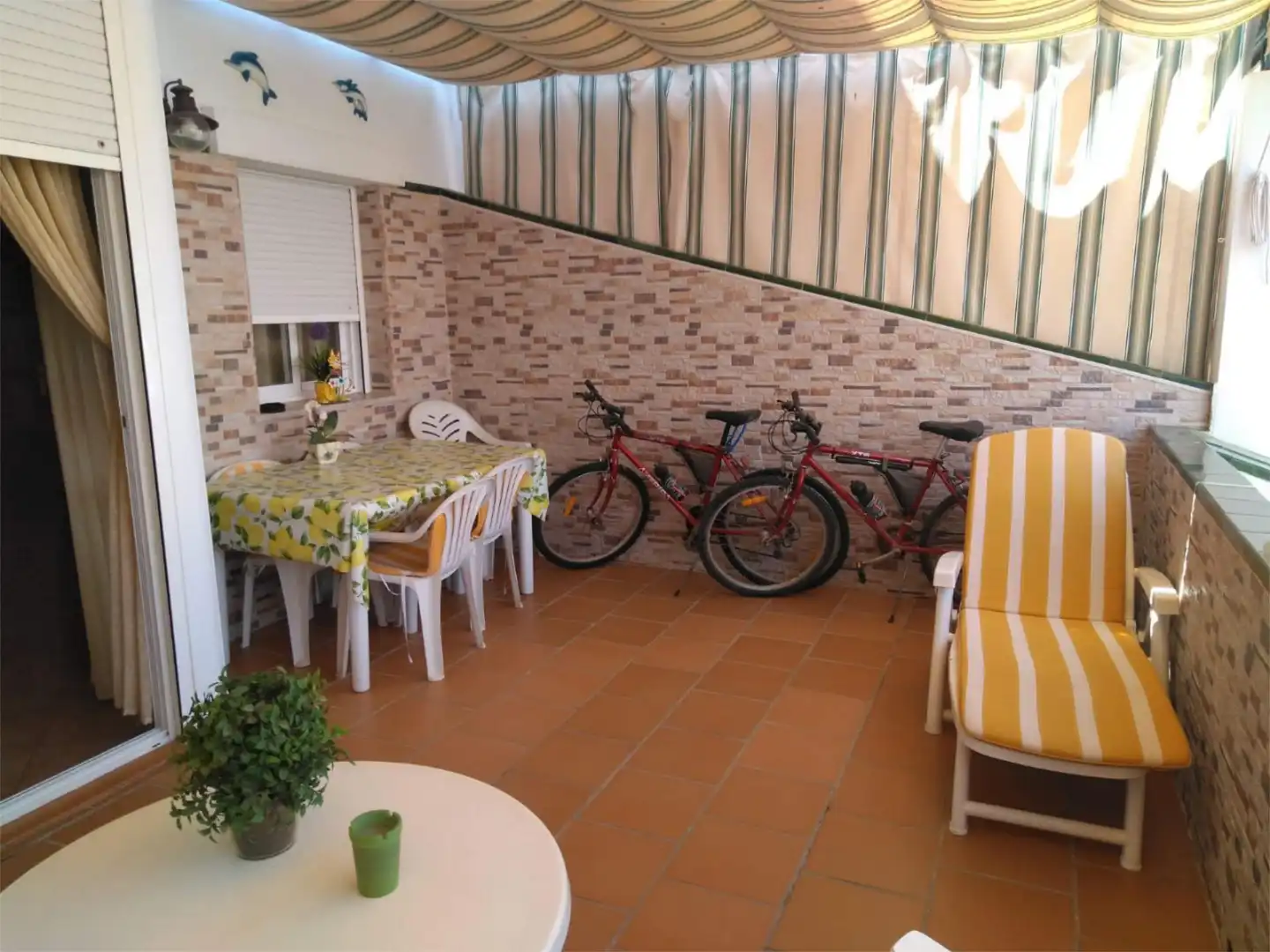 Terrace of Flat for rent in Punta Umbría  with Air Conditioner, Heating and Private garden