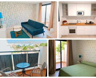 Dormitori de Pis de lloguer en Roquetas de Mar amb Aire condicionat, Terrassa i Piscina