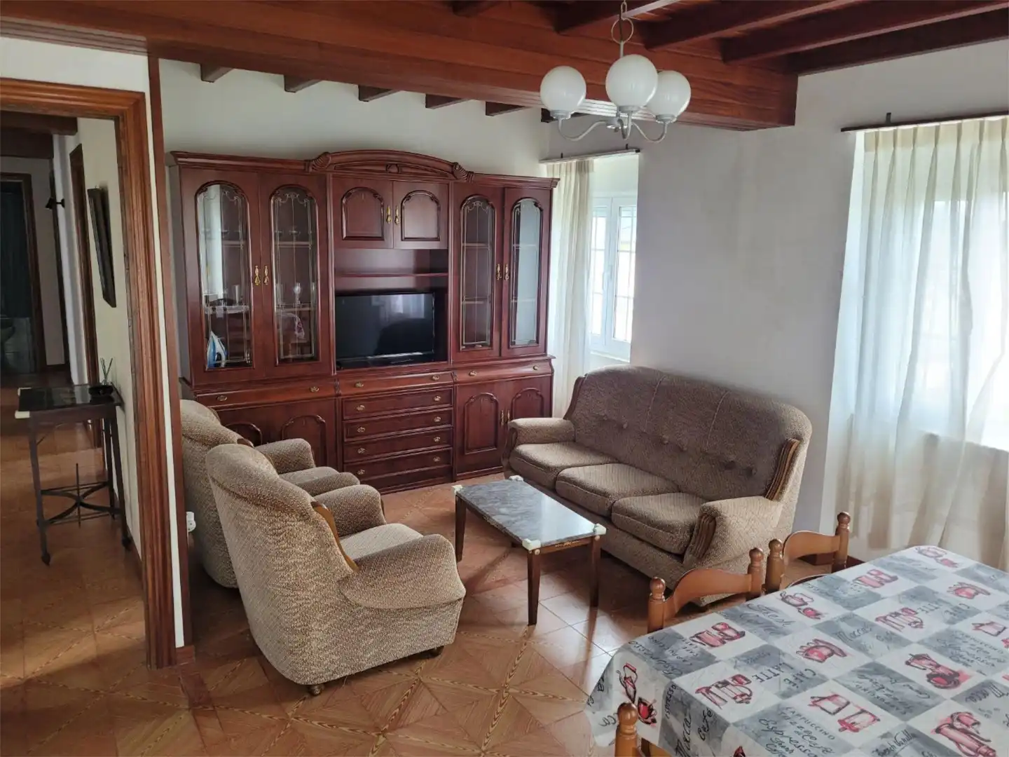 Piso de alquiler en Rúa Doutor Llisterri, 36, O Vicedo Sala de estar de Piso de alquiler en O Vicedo con Jardín privado, Terraza y Amueblado