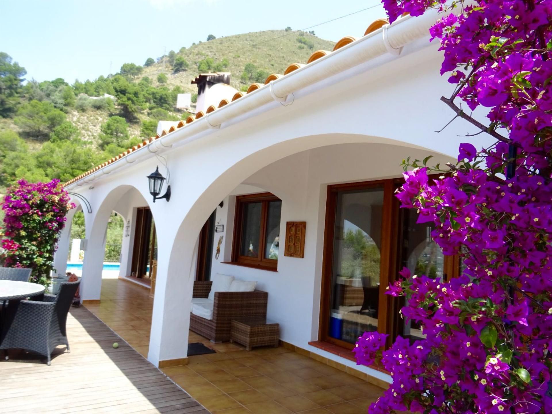 Exterior view of House or chalet for sale in Cómpeta  with Air Conditioner, Terrace and Swimming Pool