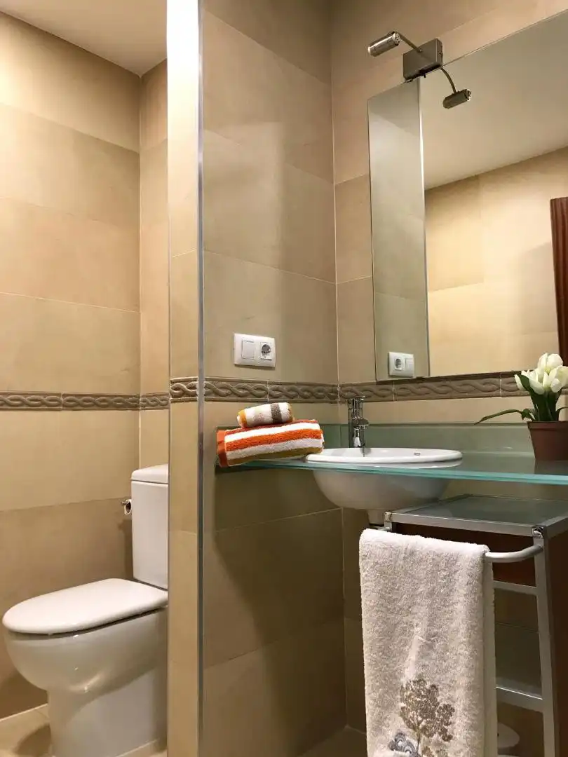 Baño de Piso de alquiler en Málaga con Aire acondicionado, Parquet y Amueblado