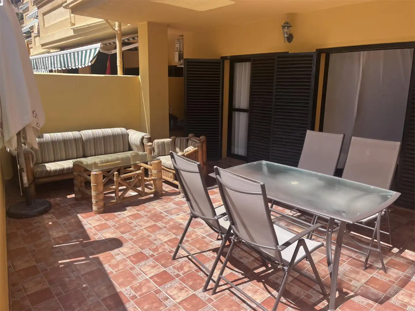 Terraza de Apartamento de alquiler en Zahara de los Atunes con Jardín privado, Terraza y Piscina
