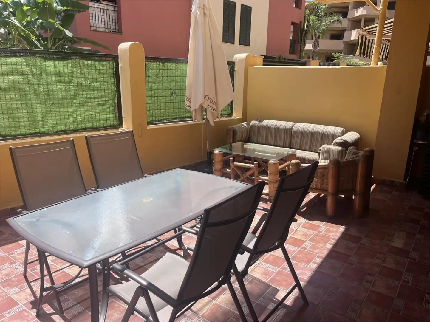 Terraza de Apartamento de alquiler en Zahara de los Atunes con Jardín privado, Terraza y Piscina