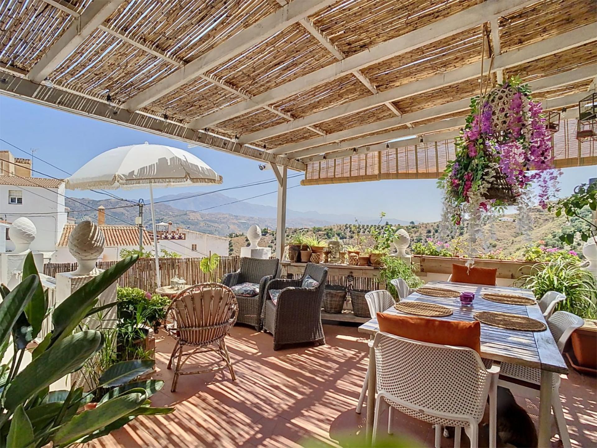 Terrace of Single-family semi-detached for sale in Cútar  with Air Conditioner, Terrace and Swimming Pool