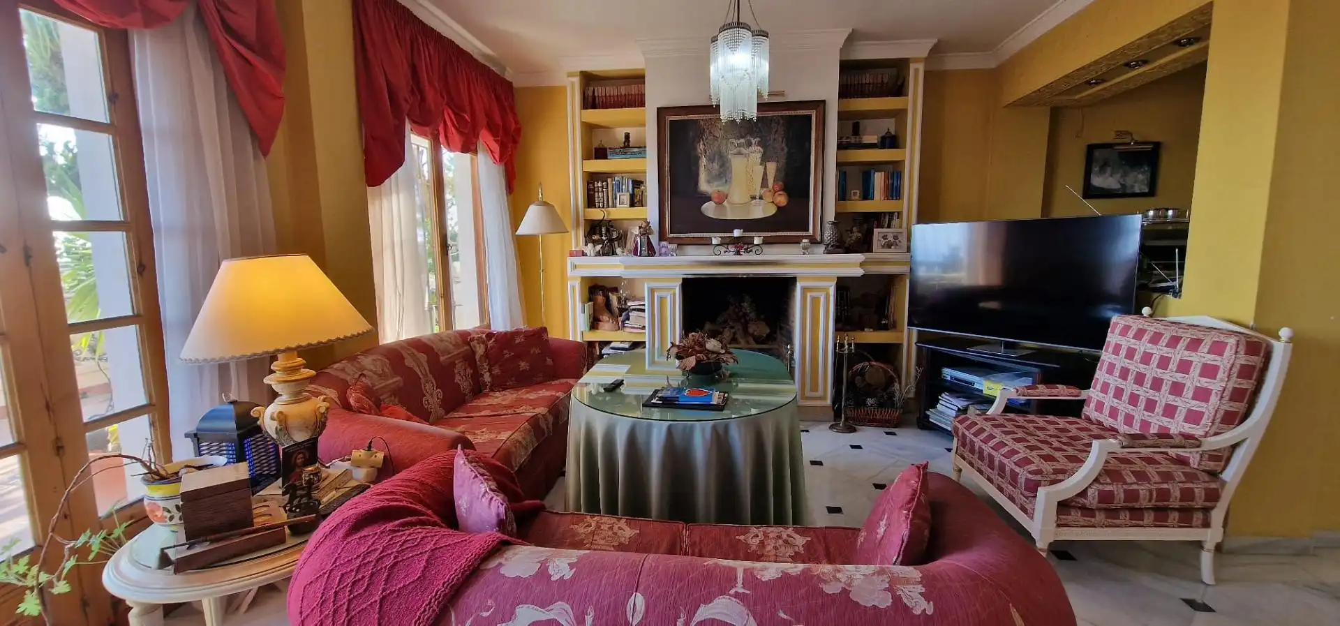Sala de estar de Casa o chalet en venta en Málaga Capital con Terraza, Piscina y Balcón