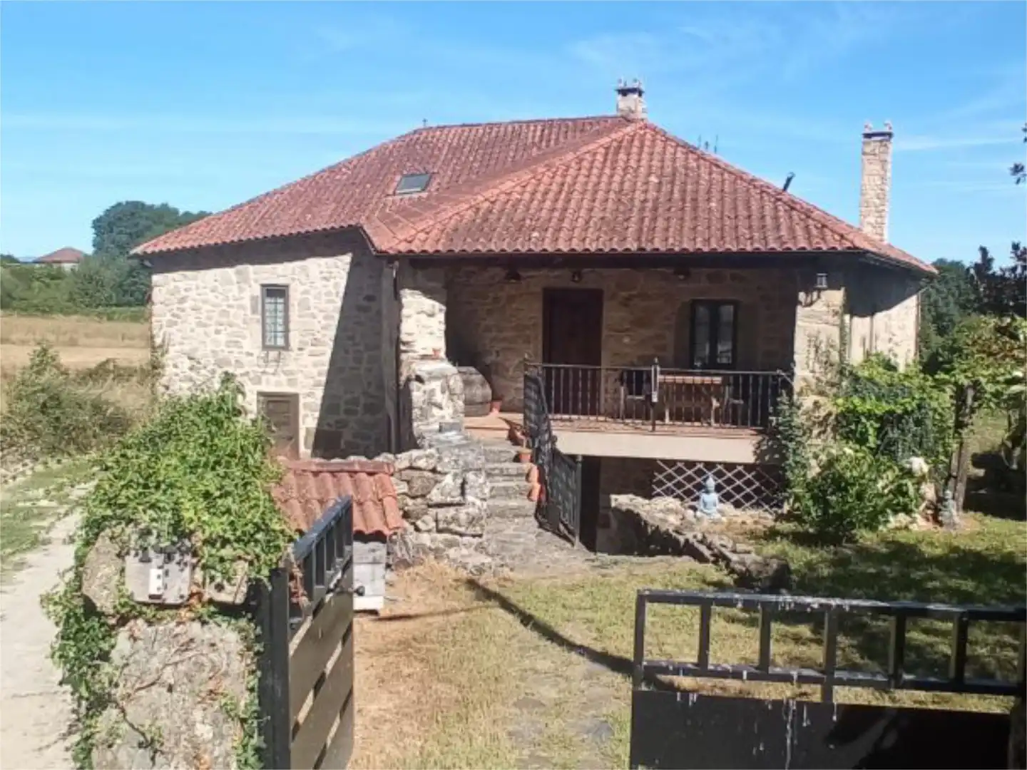 Vista exterior de Finca rústica en venda en Pantón amb Calefacció, Jardí privat i Terrassa