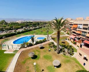 Exterior view of Flat for sale in  Almería Capital  with Air Conditioner, Terrace and Swimming Pool