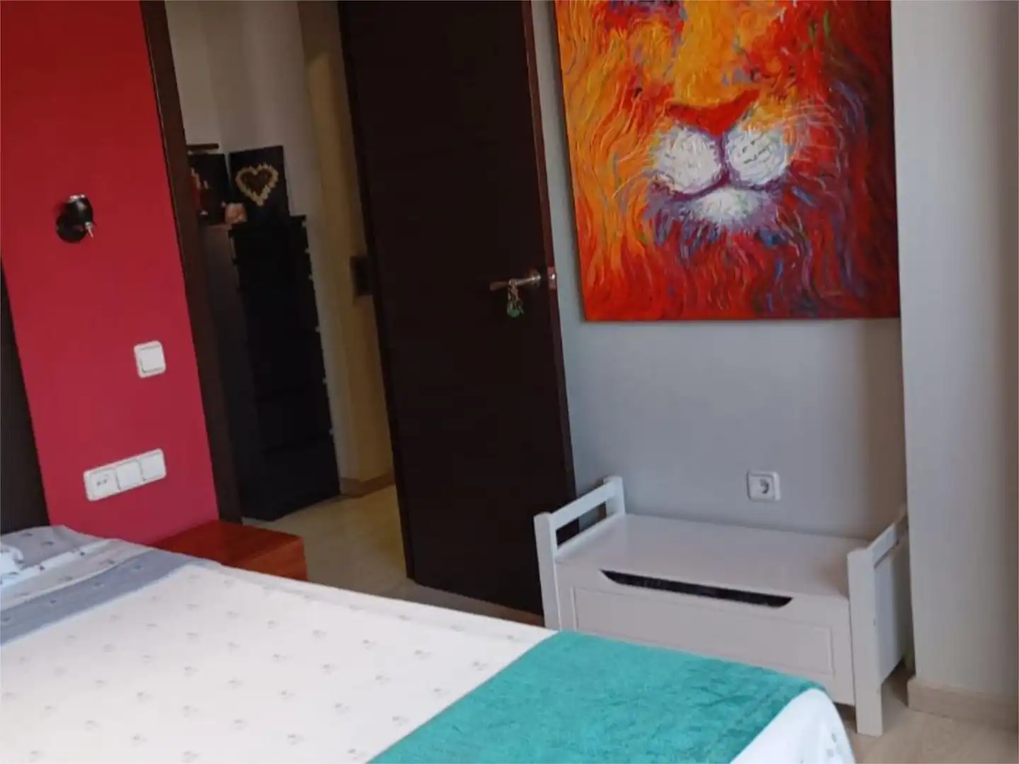 Zimmer in Avinguda Meridiana, 245, Navas Schlafzimmer von Wohnung zur untervermieten in Barcelona mit Heizung, Parkett und Terrasse
