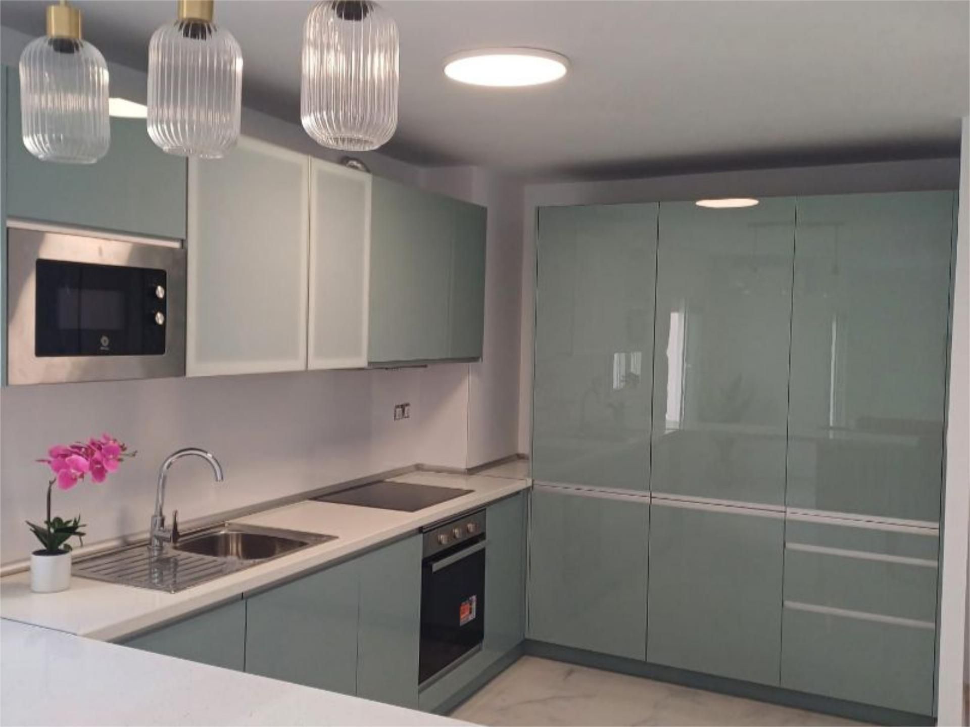 Kitchen of Flat to rent in Manilva  with Air Conditioner, Heating and Private garden