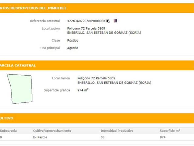 Terreno en Venta en Calle Inés, 26 en San Esteban de Gormaz