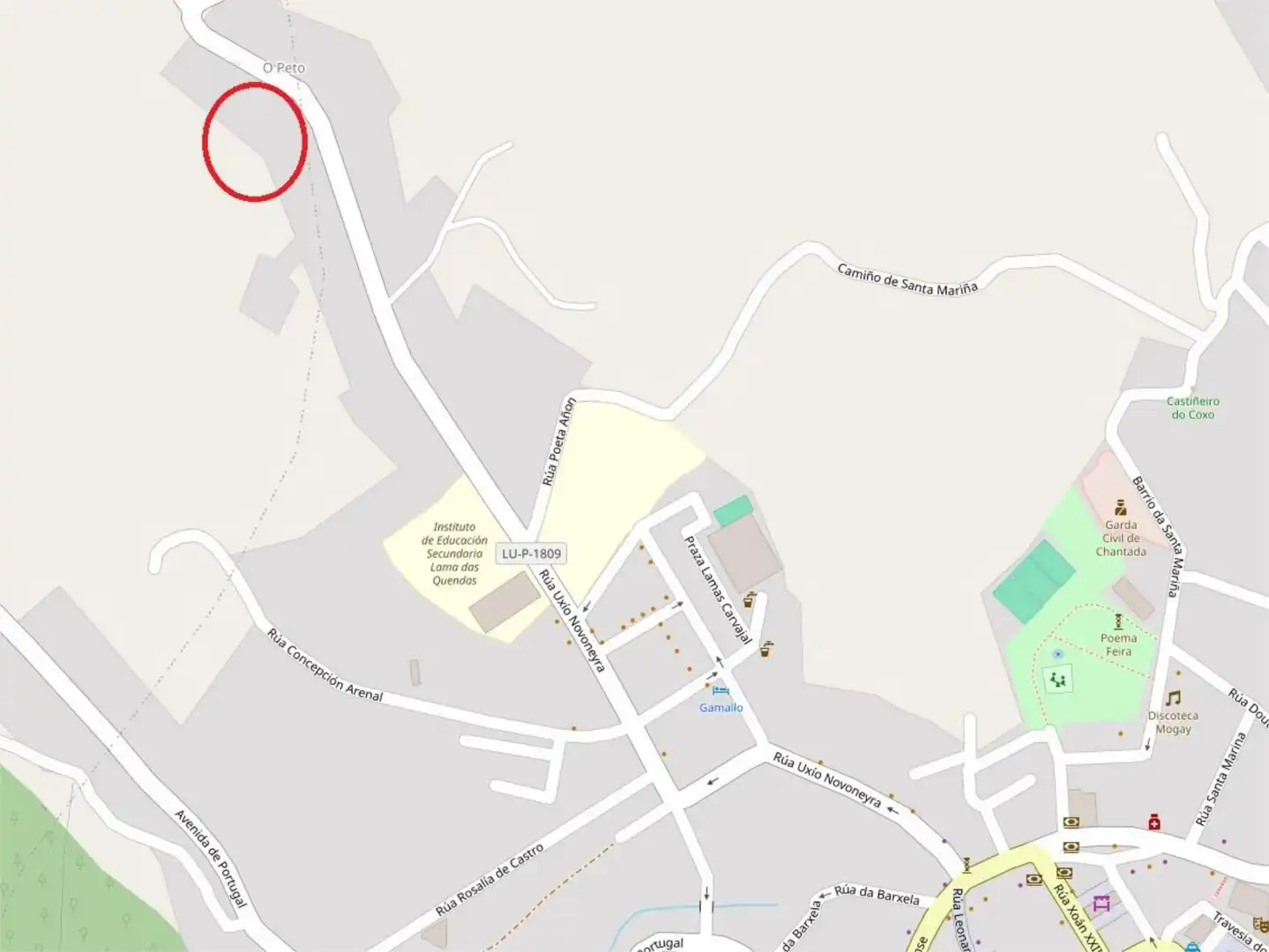Constructible Land for sale in Rúa Uxío Novoneyra, 107, Chantada Exterior view of Constructible Land for sale in Chantada