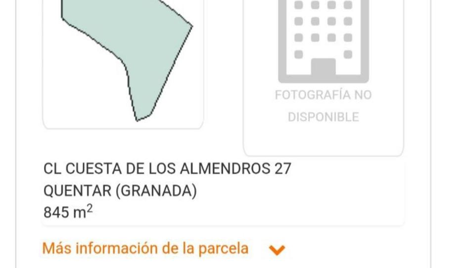 Urbanizable en venta en Calle Cuesta de Los Almendros, 27, Quéntar, Granada - imagen 1 Foto 1 de Urbanizable en venta en Calle Cuesta de Los Almendros, 27, Quéntar, Granada