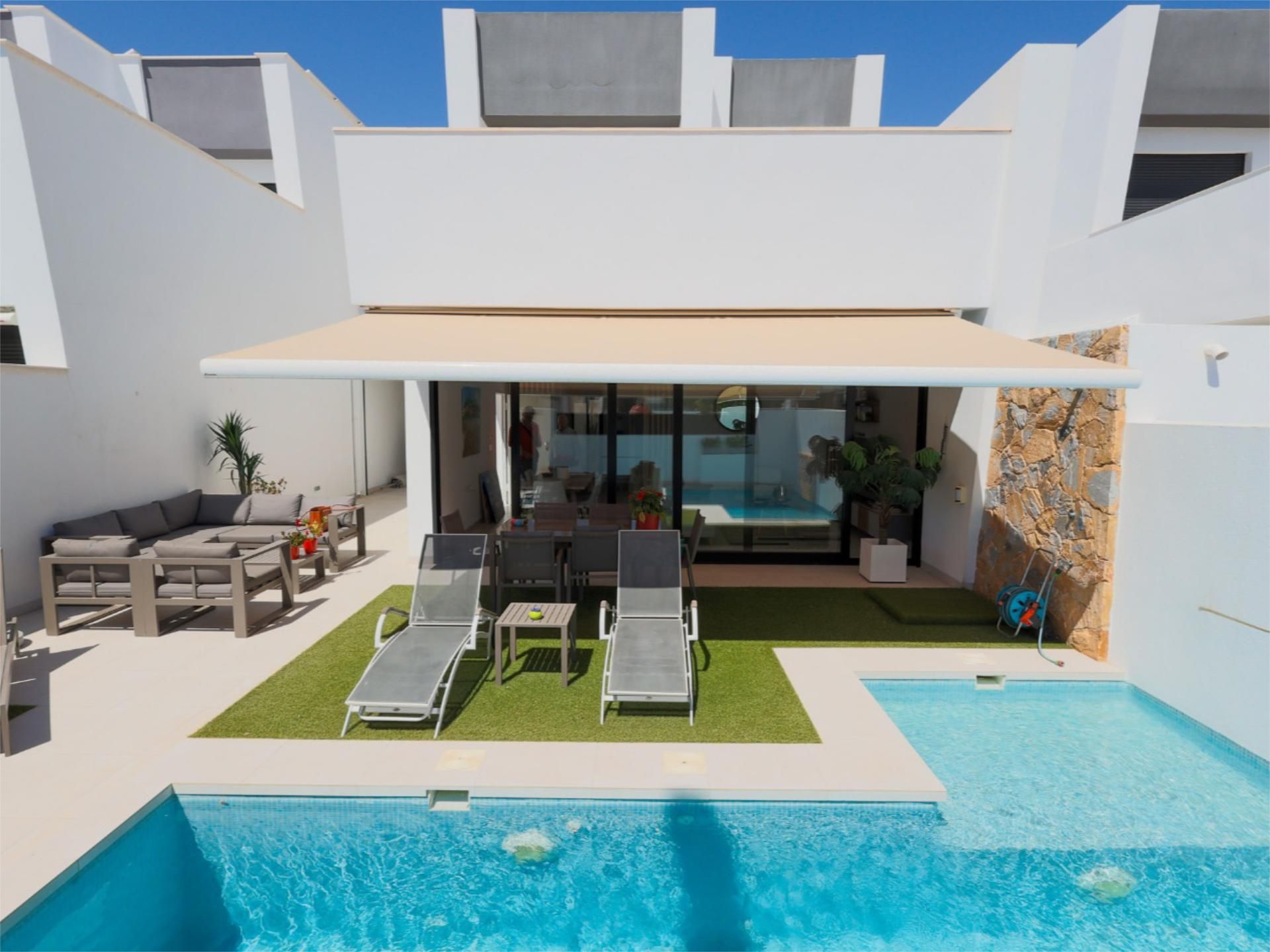 Terrace of Flat for sale in San Pedro del Pinatar  with Air Conditioner, Heating and Private garden