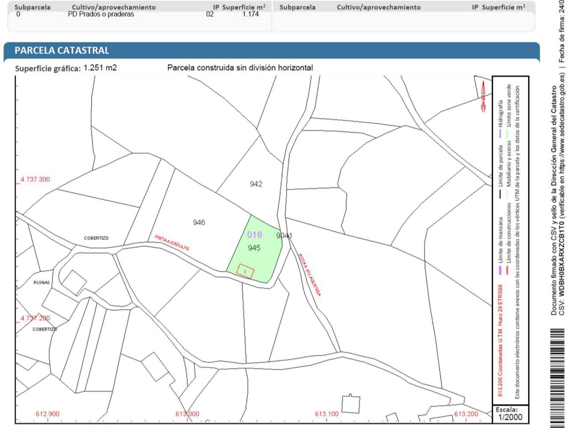 Land for sale in Paradela
