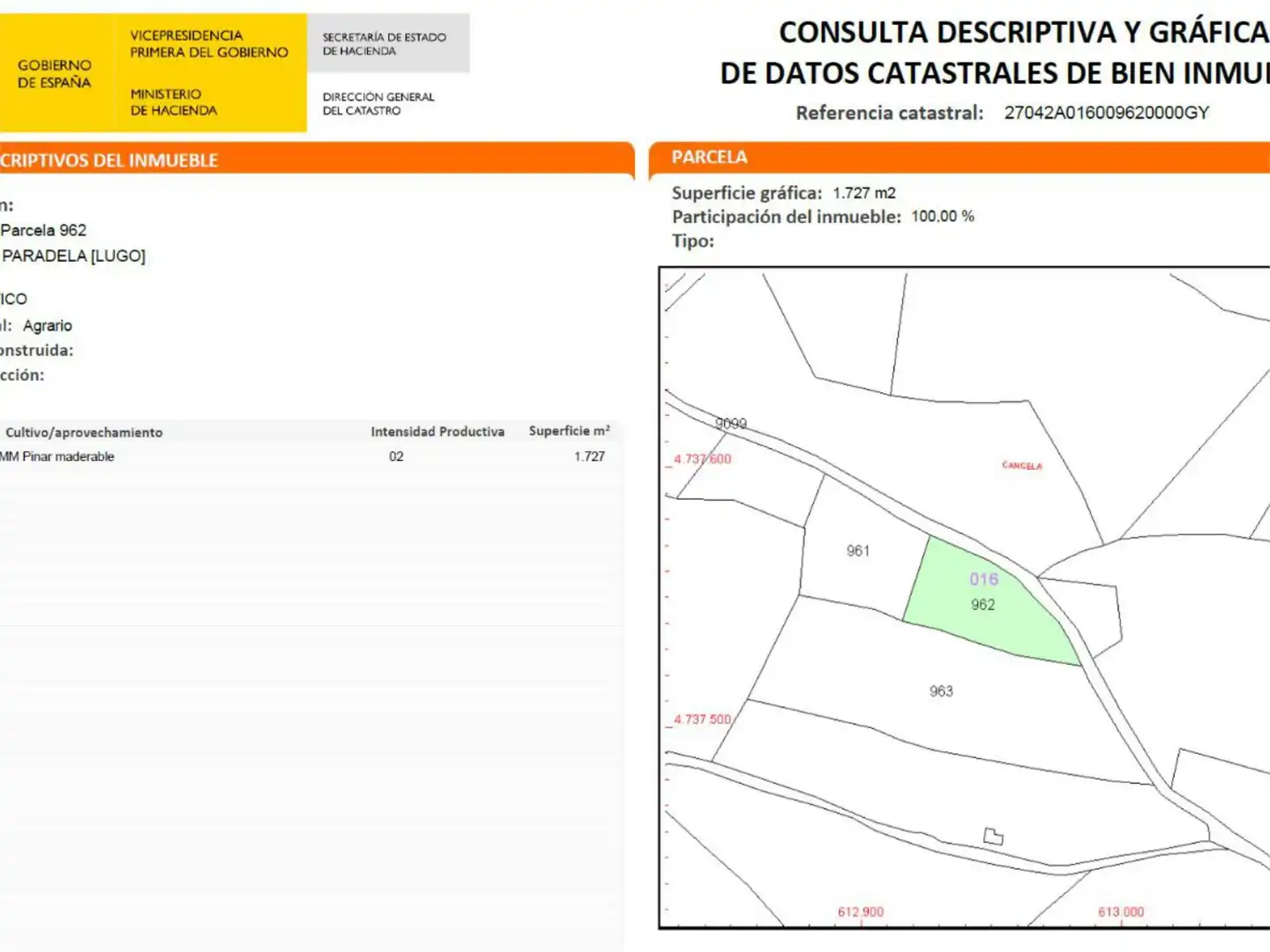 Terreno en venta en Lugar San Pedro, 4, Paradela Terreno en venta en Paradela