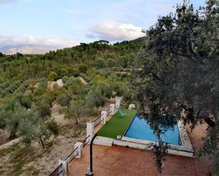 Jardí de Casa adosada de lloguer en Cocentaina amb Piscina