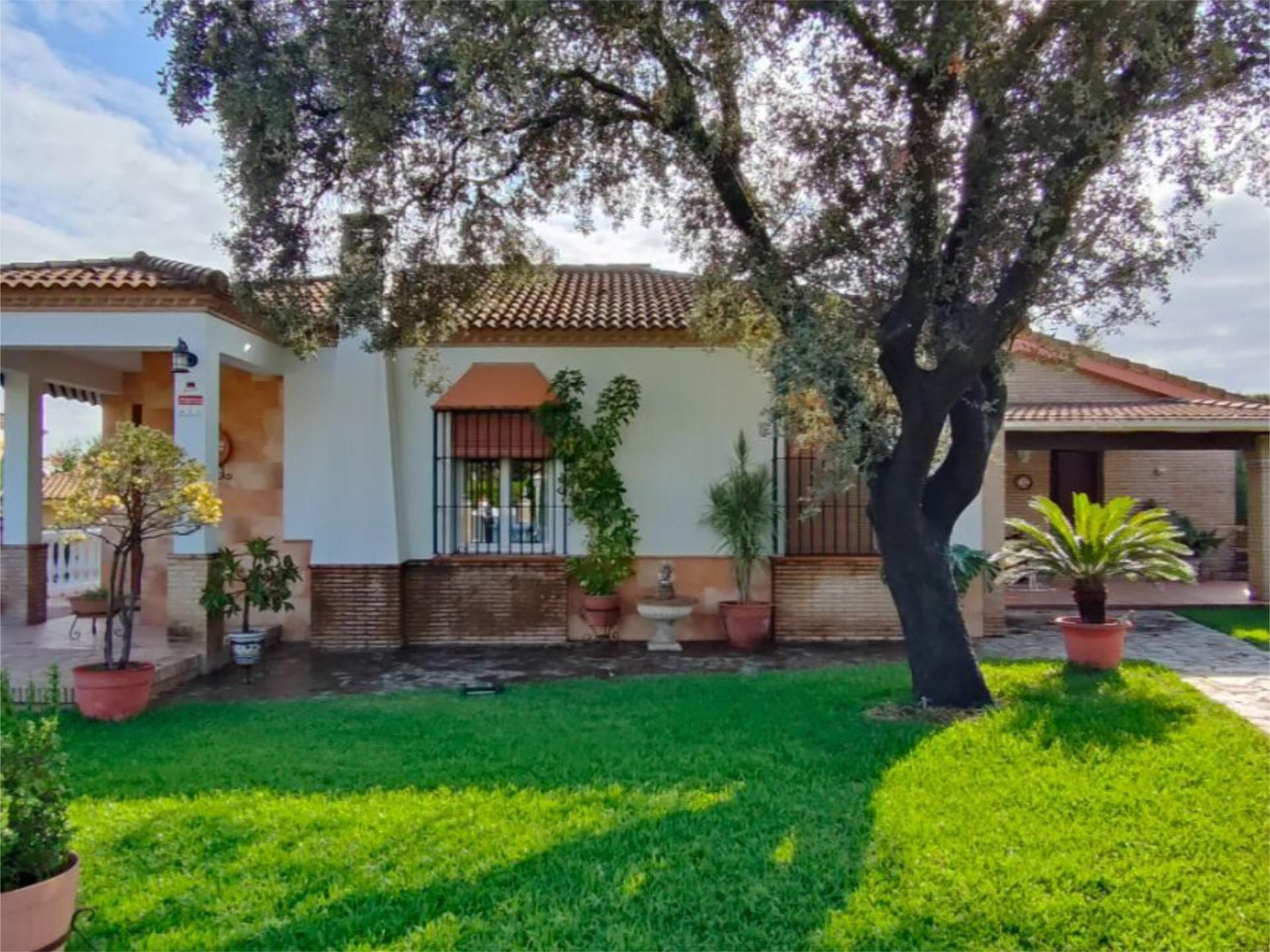 Jardí de Casa o xalet en venda en Gerena amb Aire condicionat, Terrassa i Piscina