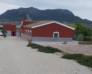 Vista exterior de Finca rústica en venda en Sax amb Aire condicionat, Terrassa i Piscina