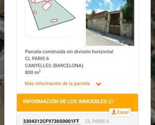 Exterior view of Land for sale in Cubelles